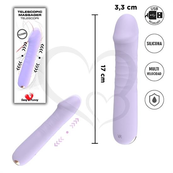 Estimulador de punto G con funcion telescopica